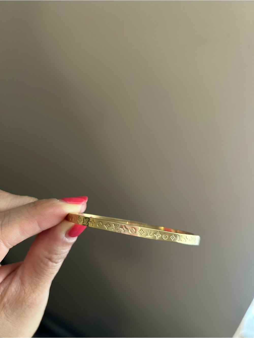 LV Engraved Bangle Bracelet